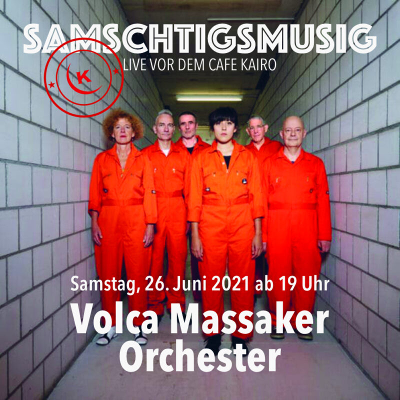 Volca Massaker Orchester vor dem Kairo Café Kairo Lorraine